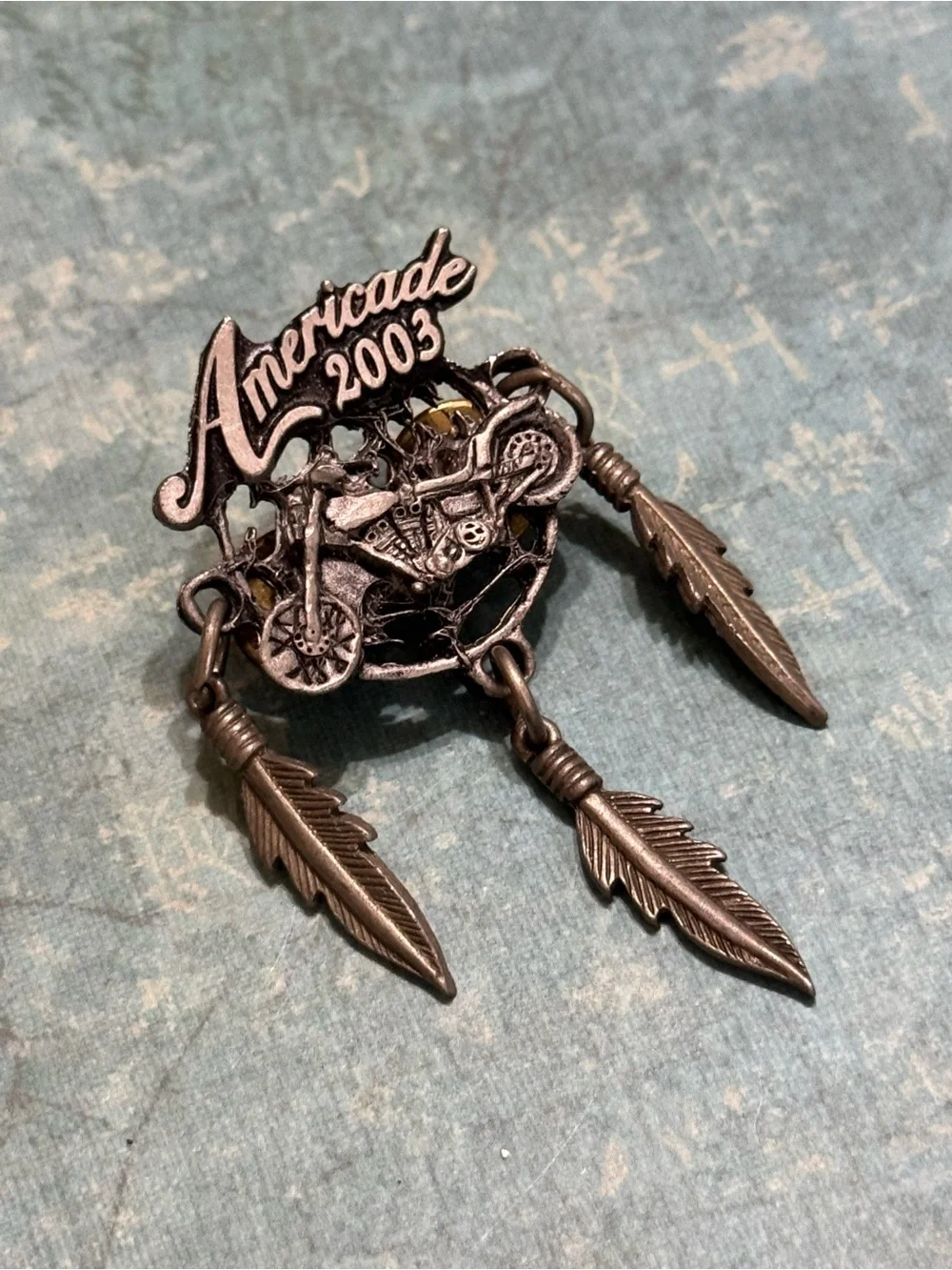 VINTAGE 2003 AMERICADE MOTORCYCLE RALLY PIN